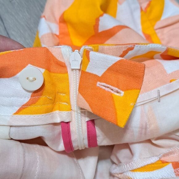 Kate Spade New York Linen Blend Boho Plain Weave Wide Leg Size 4 Multi- Color - Picture 6 of 16